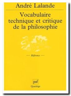 Vocabulaire technique et critique de la philosophie