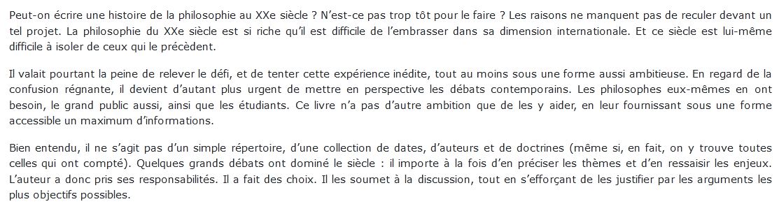 Histoire de la philosophie au XXe siècle