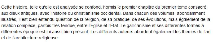 Histoire de la France religieuse t.1