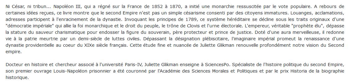 L'imaginaire politique sous Napoléon III