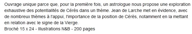 Cérès, planète maîtresse de la Vierge, Jean de Larche