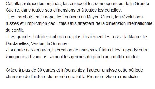  Atlas de la Première Guerre mondiale ; la chute des empires européens 