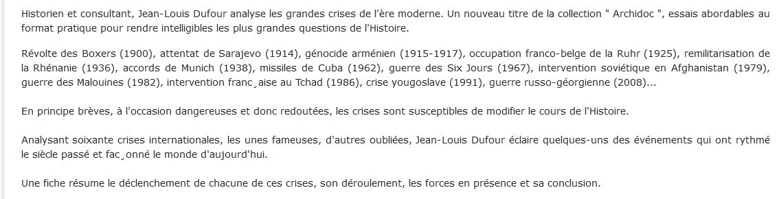 crises internationales