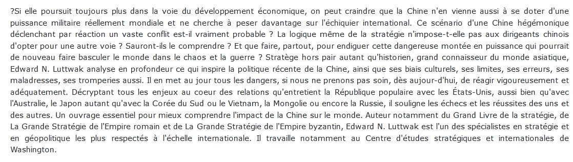 Montée en puissance de la Chine