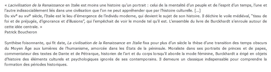 civilisation de la Renaissance en Italie