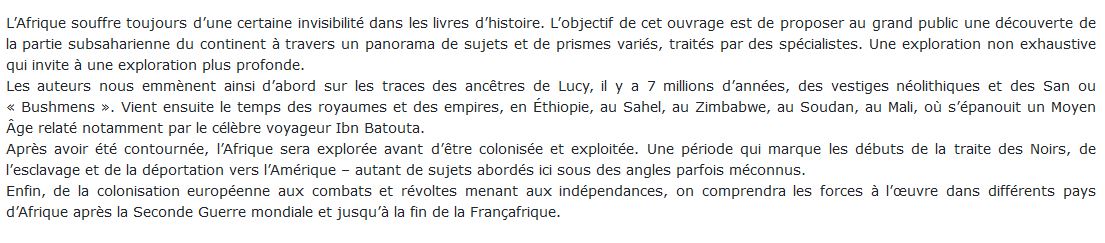 afrique subsaharienne, un continent d'histoires