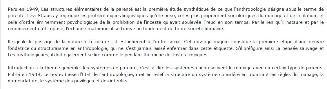 structures de la parenté Claude Lévi-Strauss