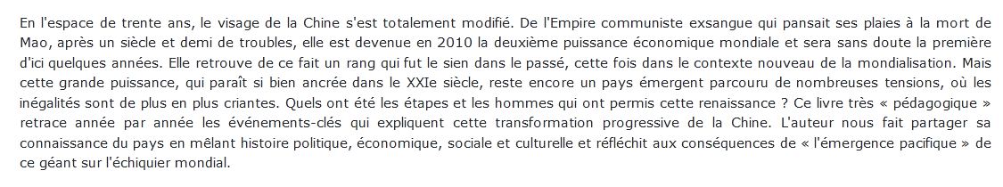 trente ans qui ont changé la chine