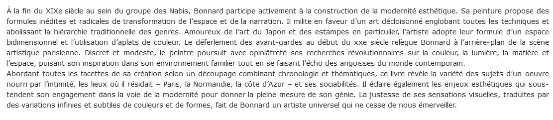 Bonnard Par Isabelle Cahn 