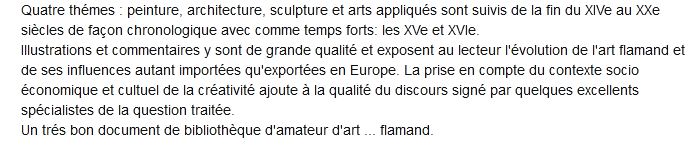 L'Art Flamand, des Origines à nos jours