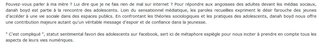 Les vies numériques des adolescents