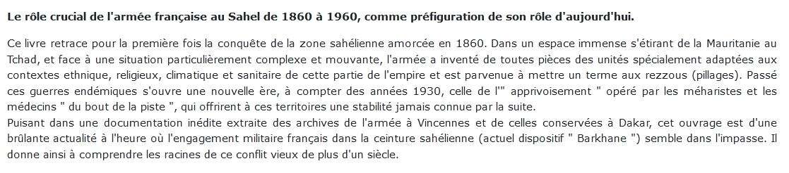 La France au Sahel, 1860-1960