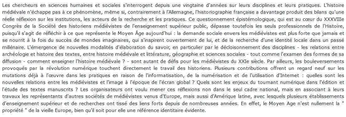 Être historien du Moyen Âge au 21e siècle