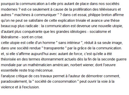  L'utopie de la communication - le mythe du village planetaire 