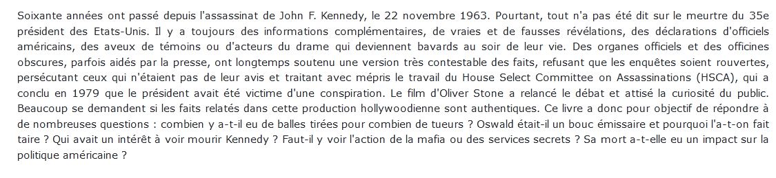 L'assassinat de John F. Kennedy