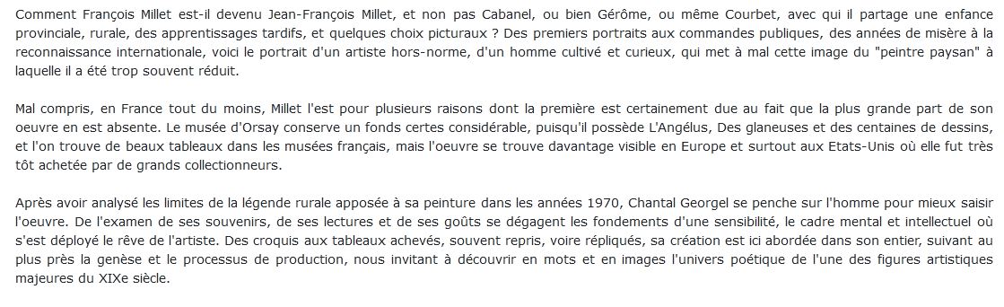 Millet par Chantal Georgel