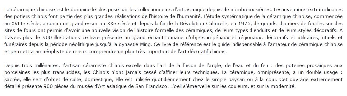 Céramique chinoise beau livre