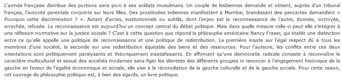 Reconnaissance et redistribution