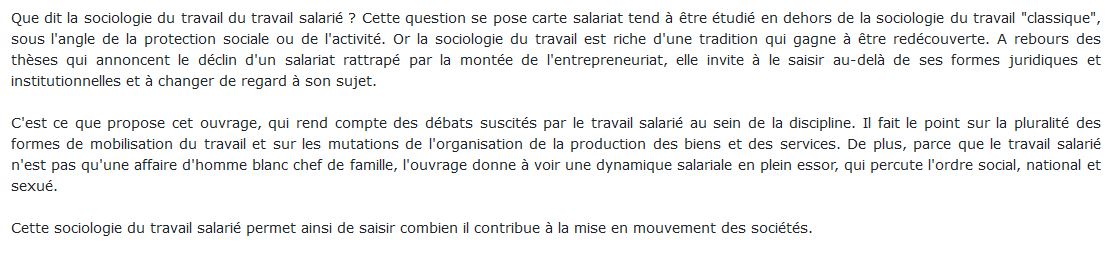 travail salarié