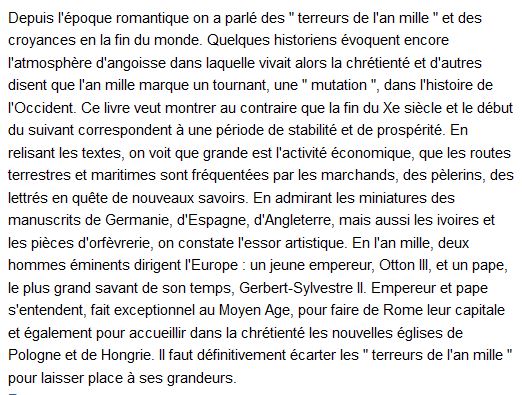  Les grandeurs de l'an mille, Pierre Riché 