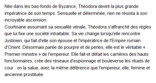 Théodora - Impératrice de Byzance