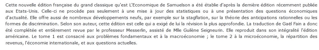 L'Economique Paul-A Samuelson