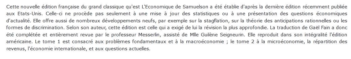 L'Economique T2 Paul-A Samuelson