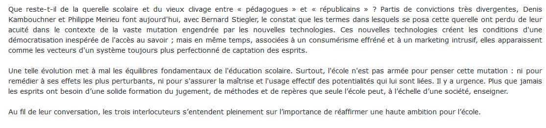 L'école, le numérique et la société 