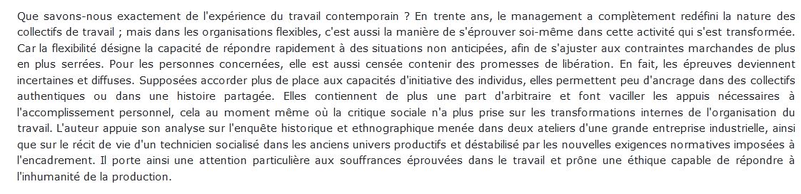 tensions de la flexibilité