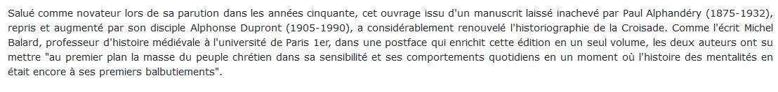 Chrétienté et l'idée de croisade