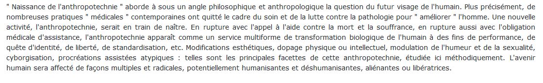 De la médecine au modelage de l'humain