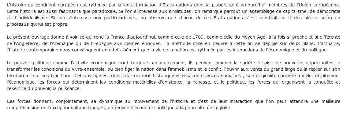 Economie Et Politique En France tome 1