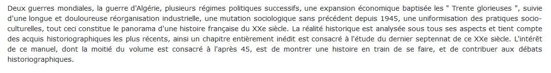 France de 1914 à nos jours