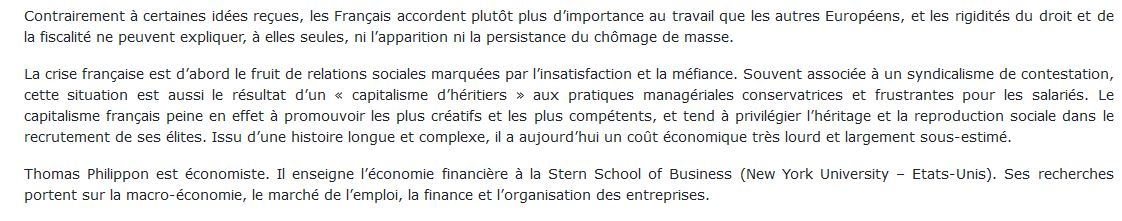 La crise française du travail