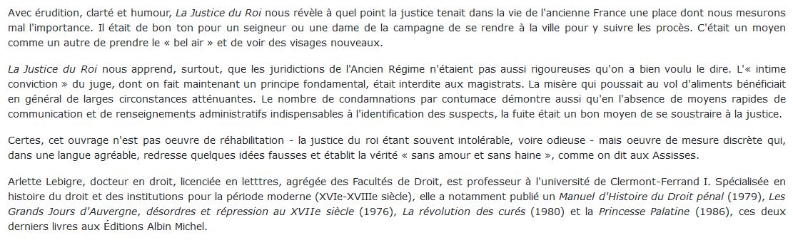 La vie judiciaire dans l'ancienne France