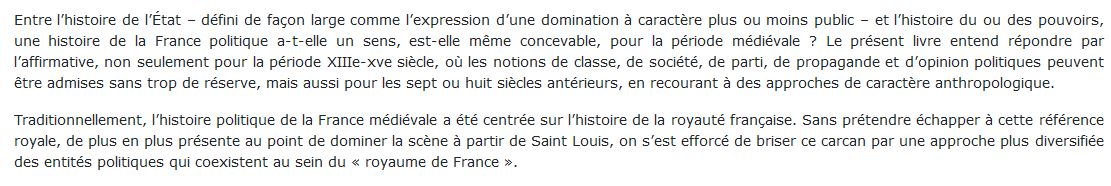 Le Moyen Âge Le Roi, l'Eglise