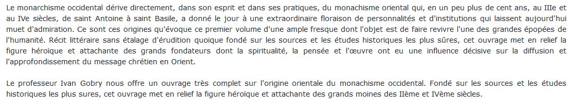 Les origines orientales, de Saint Antoine à Saint Basile