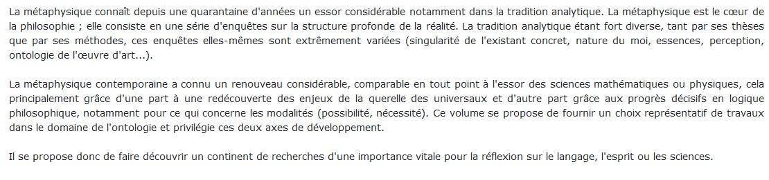 Propriétés, mondes possibles et personne