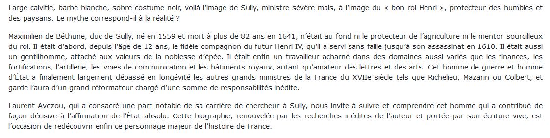 Sully biographie