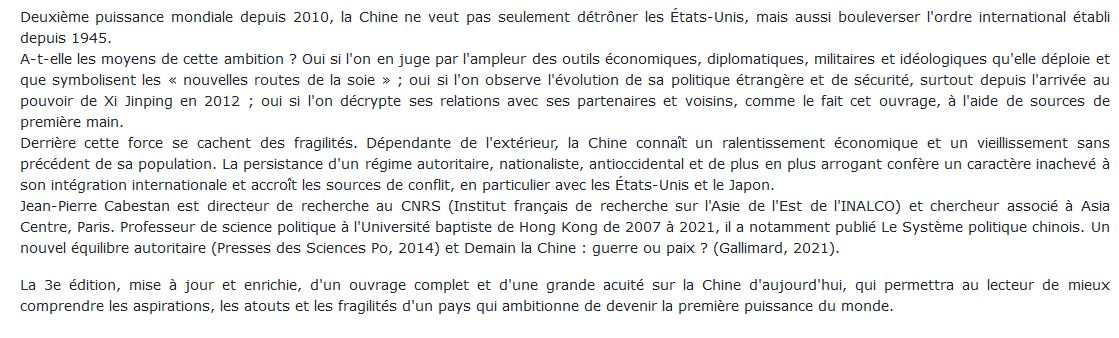 politique internationale de la Chine