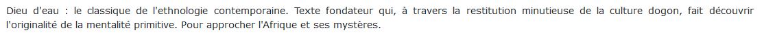 Entretiens Avec Ogotemmeli.