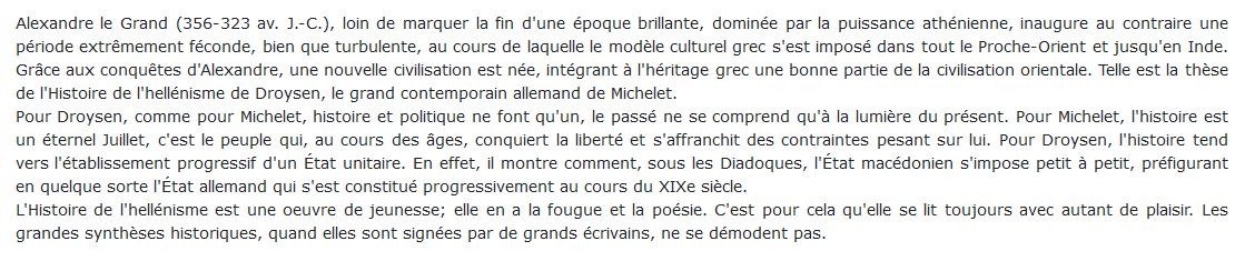 Histoire de l'hellénisme Droysen