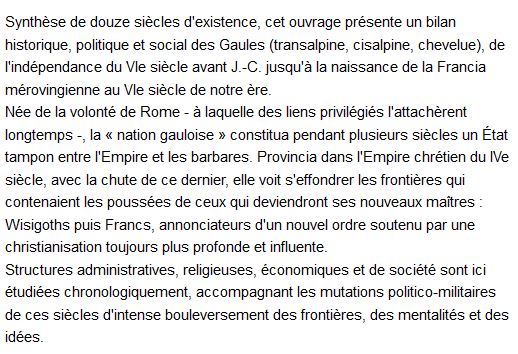  Histoire des Gaules Christine Delaplace, Jérôme France 