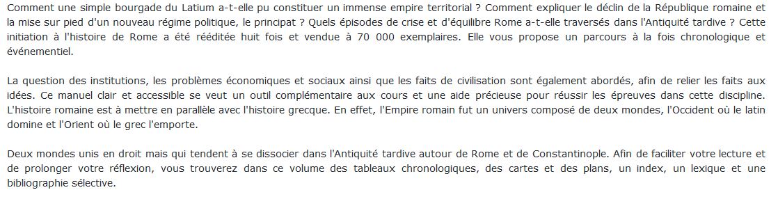 Histoire romaine livre