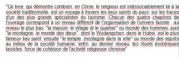 La Chine dans le miroir du taoïsme