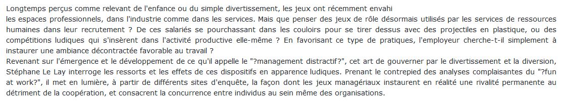 Le travail à l'ère du management distractif