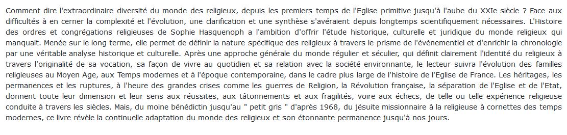 ordres et congrégations religieuses en France