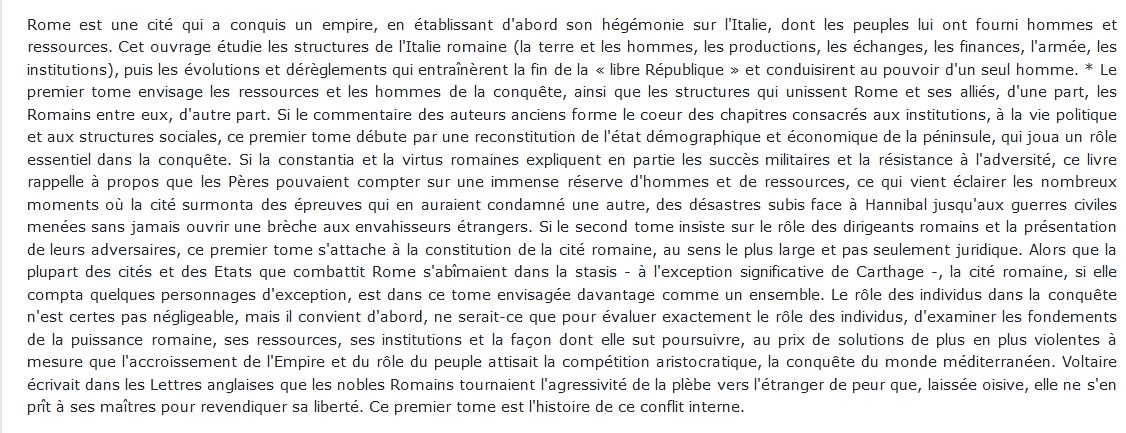 Les structures de l'italie romaine