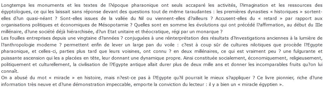 Aux origines de l'Égypte